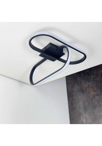 Світильник LED smart SKYLER-2D +пульт 55W 3000-5000K IP20 чорний Violux ( 220895 )
