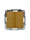 Вимикач ELBI ZENA Woodline клен 2кл без рамки ( 609-012700-202 )