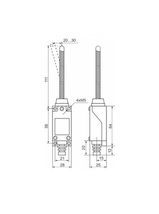 Вимикач кінцевий Промфактор M9101 ІР65 ( FLS15M9101P65 )