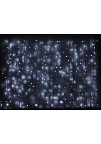 Гірлянда зовнішня DELUX CURTAIN 912LED 2x3m білий/білий IP44