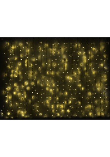 Гірлянда зовнішня DELUX CURTAIN 912LED 2x3m жовтий/білий IP44