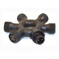 акс.гірлянда DELUX Connector IP44 6 вих. кругл.