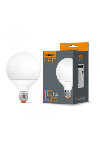 LED лампа VIDEX G95e 15W E27 4100K VL-G95e-15274 - 296630