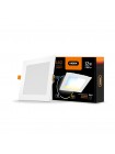 LED світильник з регулюванням колірності, вбудований квадрат VIDEX 12W 3000-6200K С3