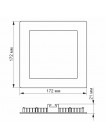 LED світильник з регулюванням колірності, вбудований квадрат VIDEX 12W 3000-6200K С3