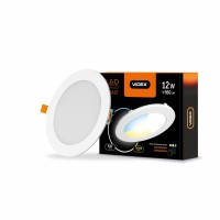 LED светильник с регулировкой цветности, встраиваемый круглый VIDEX 12W 3000-6200K С3