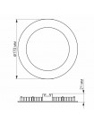 LED светильник с регулировкой цветности, встраиваемый круглый VIDEX 12W 3000-6200K С3