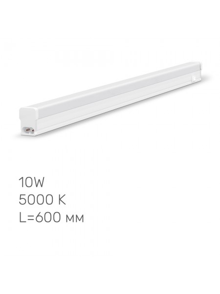 LED свiтильник лiнiйний Т5 TITANUM 10W 0.6М 5000K TL-T5-10065 - 480529