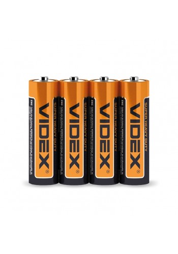 Батарейка сольова Videx R6P/AA 4шт SHRINK R6P/AA 4pcs S - 290430