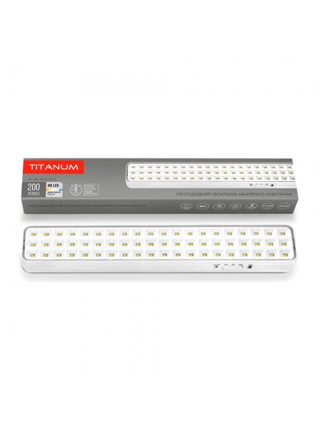 LED світильник аварійний TITANUM 60 LED 6500K TL-EM1108 - 483629