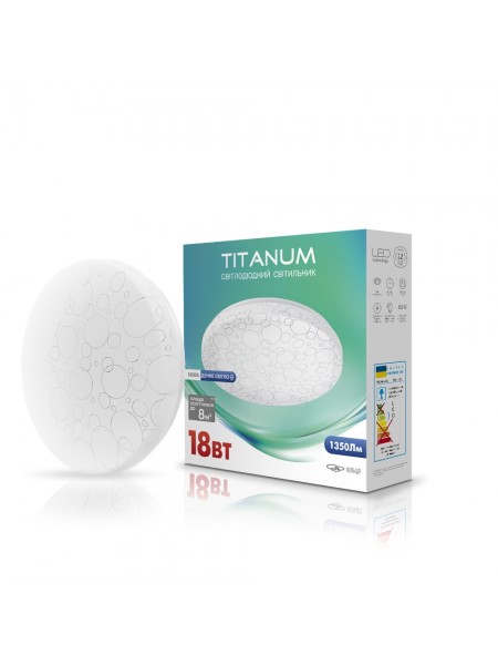LED світильник настінно-стельовий TITANUM 18W 5000K Кільця TLCL-185C - 481816