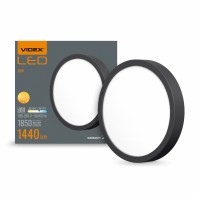 LED Світильник круглий накладний VIDEX 18W 5000K Black VL-DLRS-185B - 485036