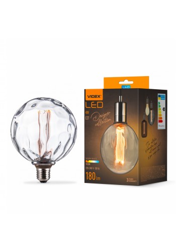 LED лампа VIDEX Filament VL-DI-G125FC1980 4W E27 1800K VL-DI-G125FC1980 - 484404
