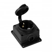 Колодка 1 гніздо з кришкою HOROZ ELECTRIC 
220-000-101