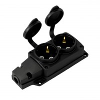 Колодка 2 гнізда з кришкою HOROZ ELECTRIC 
220-000-201