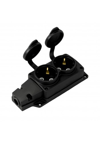 Колодка 2 гнізда з кришкою HOROZ ELECTRIC 220-000-201