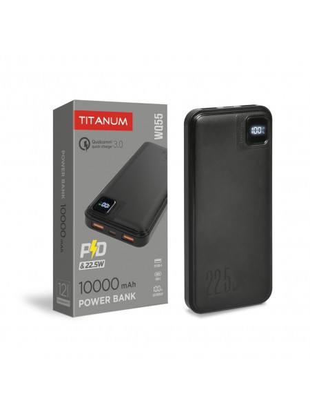 Повербанк 10000mAh TITANUM WQ55 22.5W Black TPB-WQ55-B - 486507