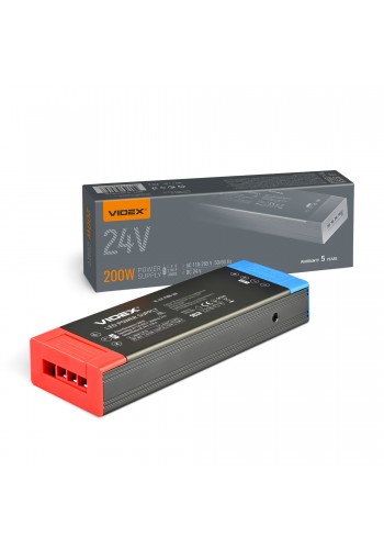 Блок живлення для LED стрічки VIDEX DC24V 8.34A 200W IP20 (VL-LST-P200-24V) VL-LST-P200-24V - 489607
