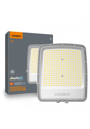 LED прожектор VIDEX F5 200W 3000-5000-6500K 230V White (VL-F5-200CW) VL-F5-200CW - 400530