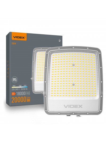 LED прожектор VIDEX F5 200W 3000-5000-6500K 230V White (VL-F5-200CW) VL-F5-200CW - 400530