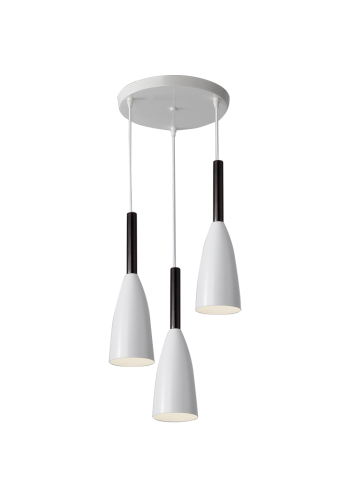 Світильник HOPFEN LOFT BELL 3 WH (E27, max 3 x 40W)