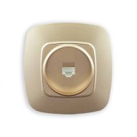 Розетка телефонна золото ELA HOROZ ELECTRIC 
112-007-0010-030
