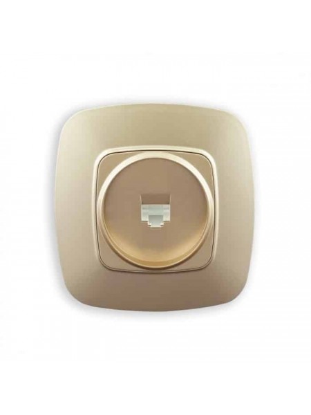 Розетка телефонна золото ELA HOROZ ELECTRIC 
112-007-0010-030