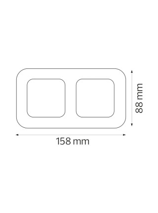 Рамка 2-на срібло ELA HOROZ ELECTRIC 
112-007-0012-020
