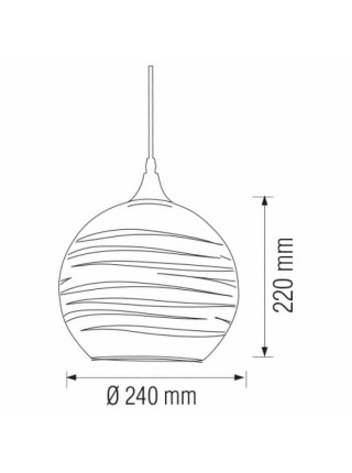 Світильник підвісний LASER Е27 3D-ефект круглий хром HOROZ ELECTRIC 
021-004-0001-010