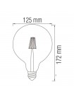 Світлодіодна лампа FILAMENT RUSTIC GLOBE-6 6W E27 2200К HOROZ ELECTRIC 001-030-0006-010