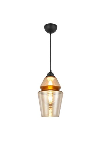 Світильник підвісний SPARK-2 янтарний+мідь HOROZ ELECTRIC 021-016-0002-020