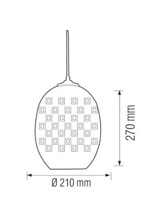 Світильник підвісний SPECTRUM Е27 3D-ефект овальний хром HOROZ ELECTRIC 
021-005-0002-010
