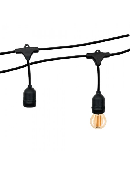 Гірлянда TWIST патрон 10хЕ27 5м IP65 чорний VIOLUX ( 950012 )