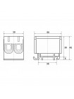 Клемник на DIN-рейку Al 6-50/Cu 4 2.5-50 мм² синій Промфактор ( FT1050N2 )
