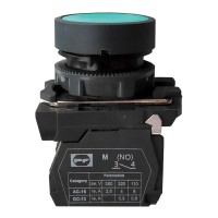 Кнопка Старт FP5-AA31 1NO зелена без фіксації пластик Промфактор