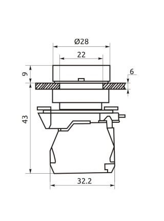 Кнопка Старт FP5-AA31 1NO зелена без фіксації пластик Промфактор