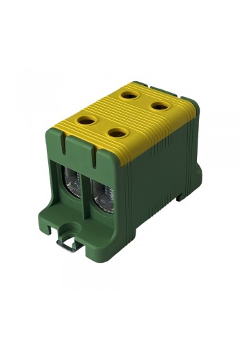 Клемник на DIN-рейку FT1095G 2P,Cu:16-95 / Al:16-95 мм2, жовто-зелений Промфактор ( FT1095G2 )