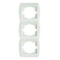 Рамка ELBI ZIRVE Fixline біла 3-на вертикальна (501-000201-239)