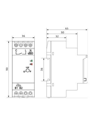 Реле сутінкове 1x25А AC220В FRS21 + датчик Промфактор ( FRS21 )