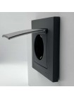Розетка EL-BI VEGA антрацит матовий 1-на з заземленням з кришкою ( 510-016700-218 )