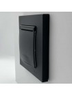 Розетка EL-BI VEGA антрацит матовий 1-на з заземленням з кришкою ( 510-016700-218 )