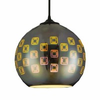 Світильник підвісний SPECTRUM Е27 3D-ефект круглий хром HOROZ ELECTRIC 
021-005-0001-010