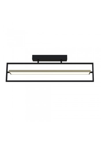 Світильник LED smart PRADA+пульт 60W 3000-5000K IP20 прямокутник чорно-золотий Violux ( 220725 )