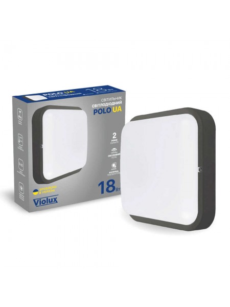 Світильник LED Violux ДББ POLO UA антрацит 18W 5000K IP54 ( 243453​ )