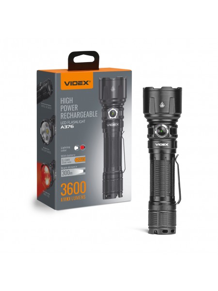 Портативний світлодіодний ліхтарик VIDEX VLF-A376 3600Lm 5000K VLF-A376 - 487177