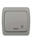 Вимикач EVA сірий 1кл прохідний з підсвіткою IP54 ( 554-011500-210 )