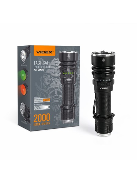 Тактичний світлодіодний ліхтарик VIDEX VLF-AT265 2000Lm 6500K VLF-AT265 - 484237