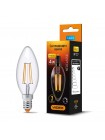 LED лампа VIDEX Filament C37FD 4W E14 4100K дімерна