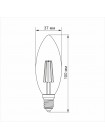 LED лампа VIDEX Filament C37FMD 4W E14 4100K дімерна