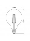 LED лампа VIDEX Filament G125FAD 7W E27 2200K дімерна бронза VL-G125FAD-07272 - 295527